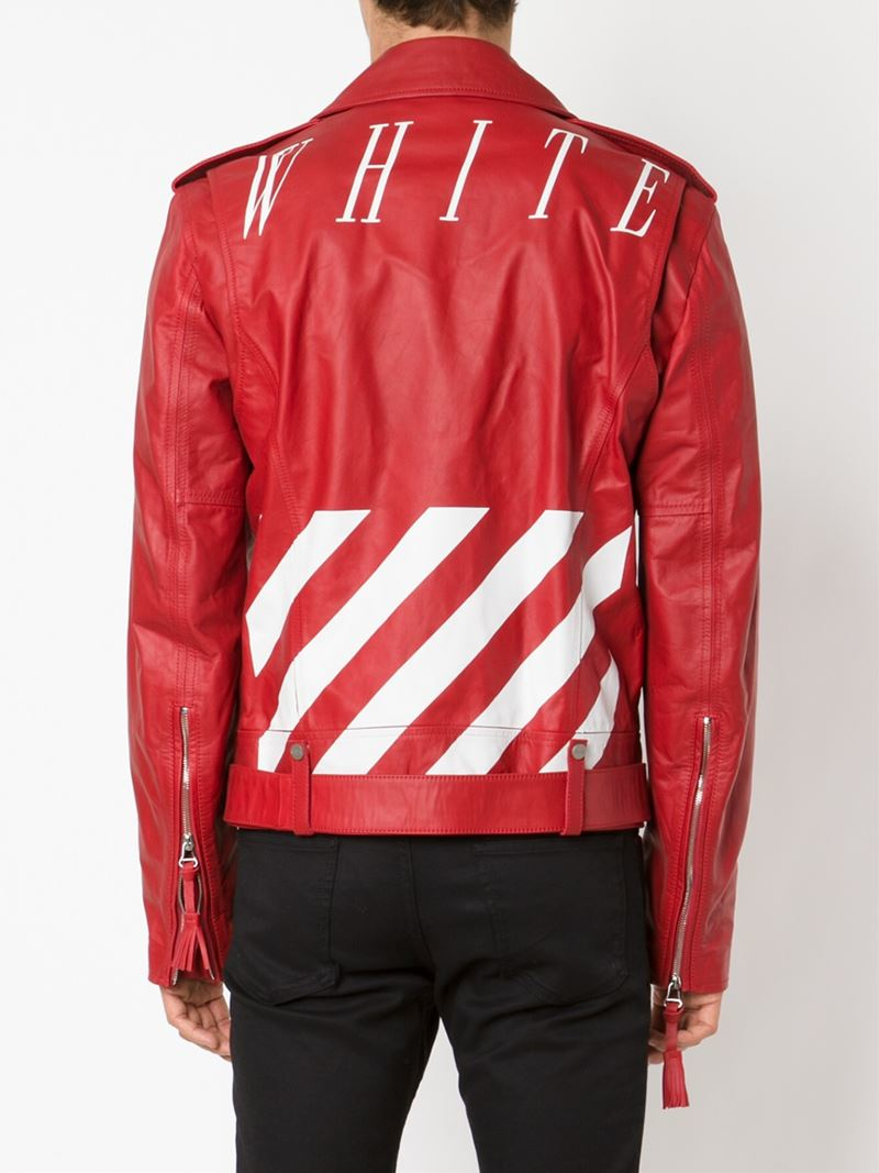 off white leather jacket