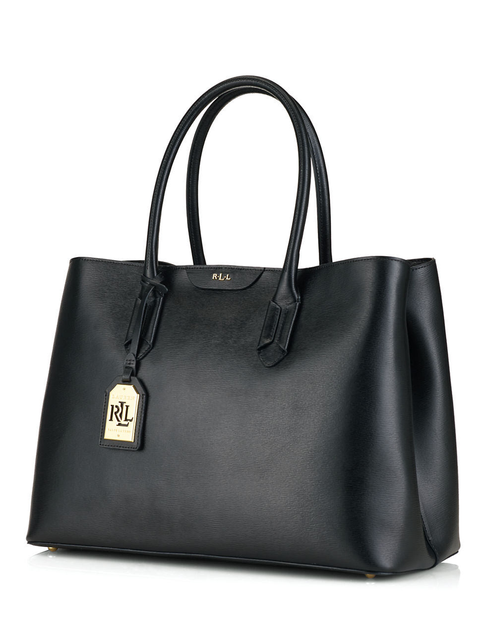 Lauren by ralph lauren Tate Leather City Tote Bag in Black Lyst