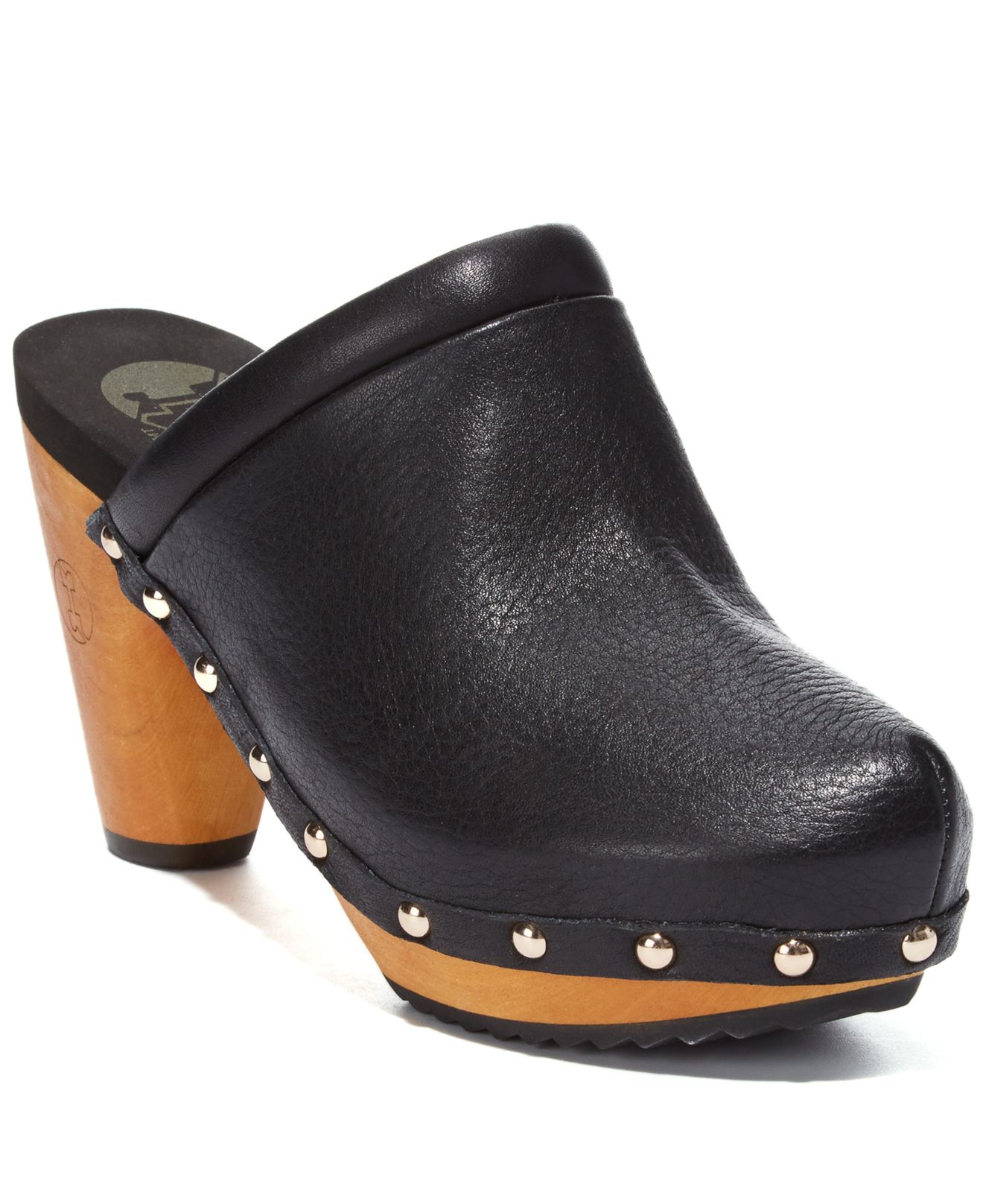 black flat clogs
