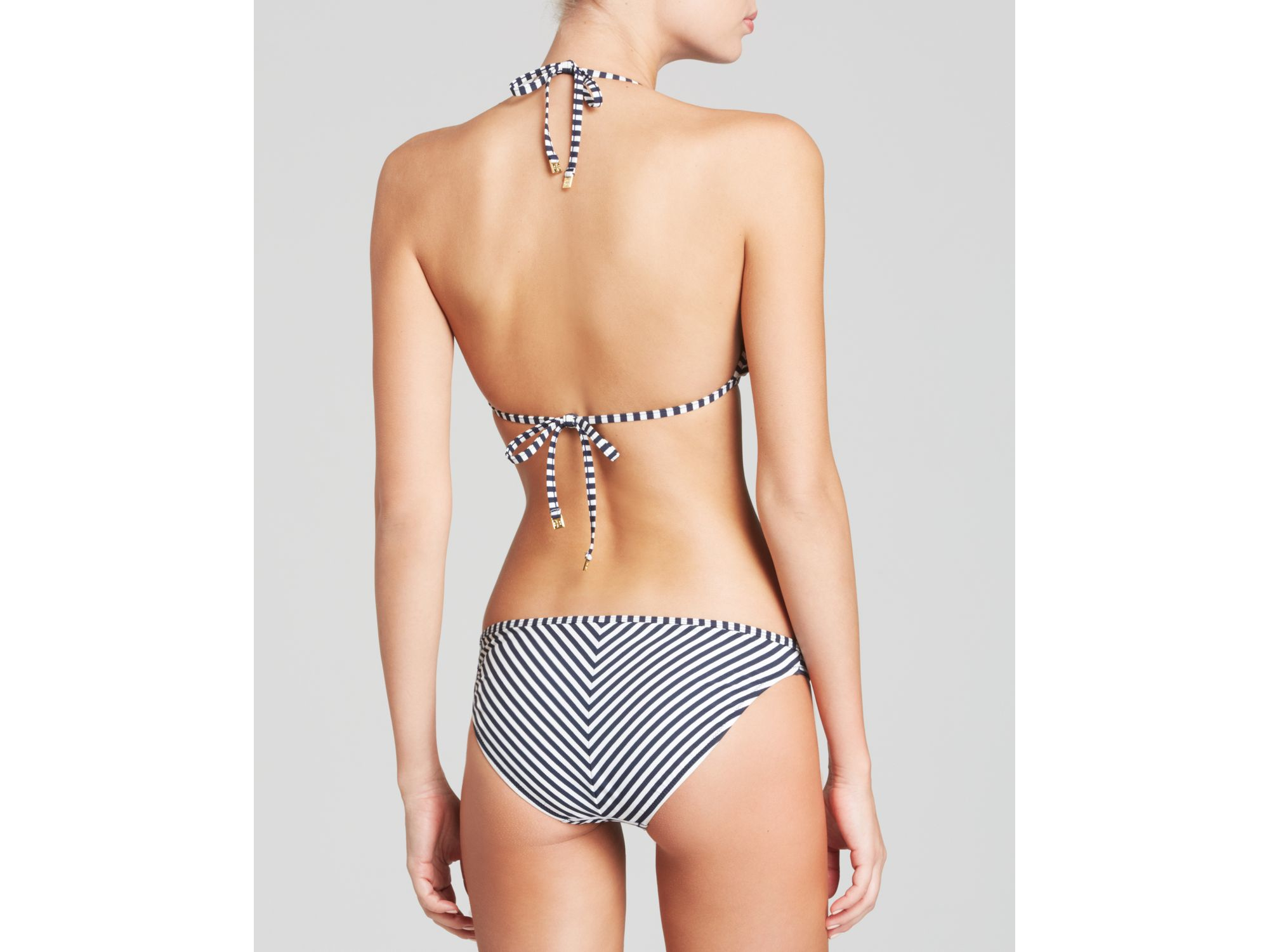 Tory Burch Clemente Stripe Halter Bikini Top in Blue Lyst