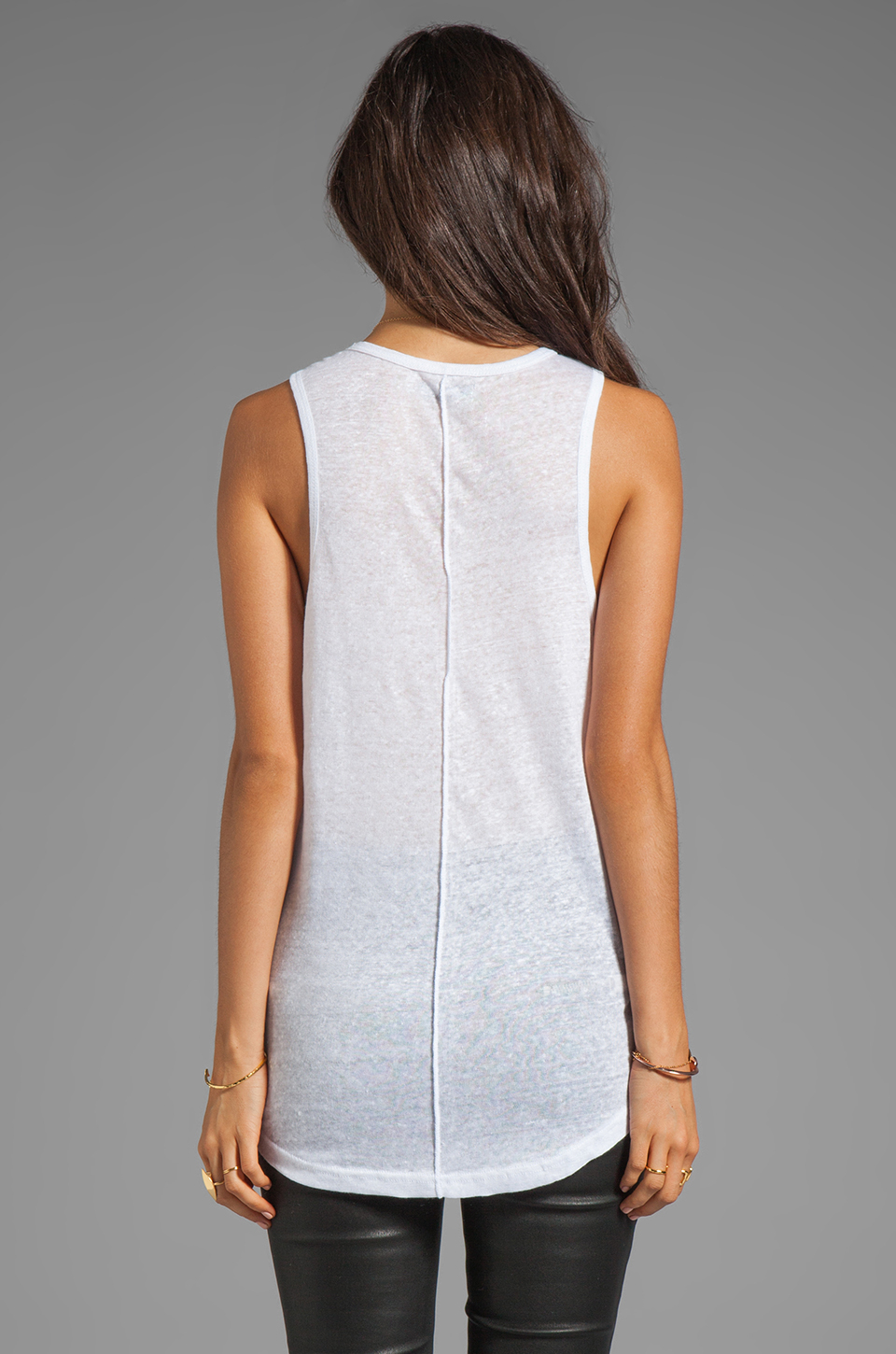 anine bing white tank