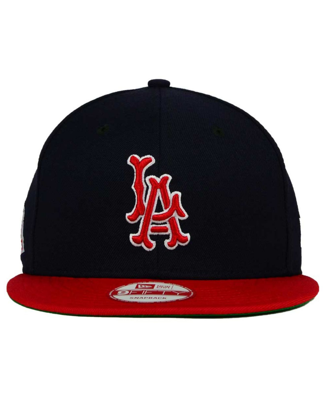 Men’s Los Angeles Angels Red Mixed Font 9Fifty Snapback Hats