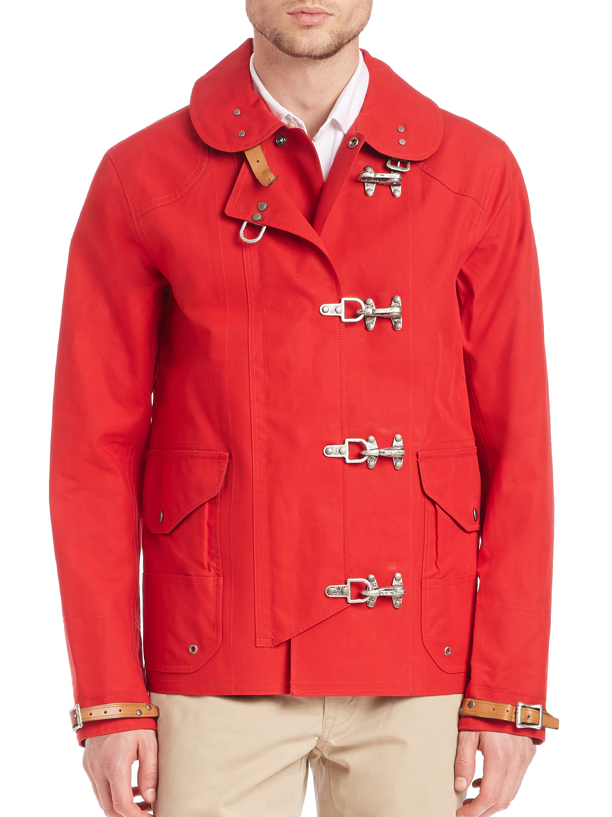 Polo Ralph Lauren Leather Fireman Coat 