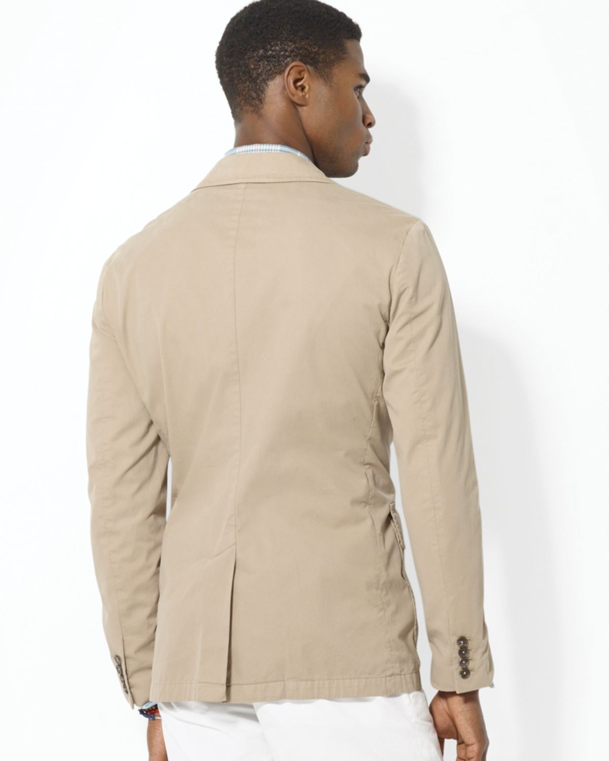 khaki polo jacket