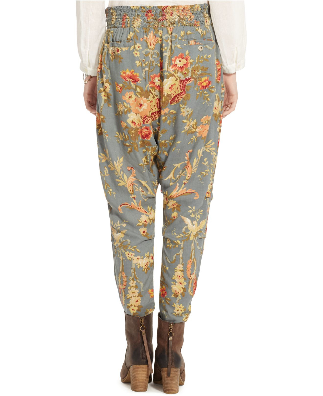 Lyst - Denim & Supply Ralph Lauren Floral-print Harem Pants in Gray