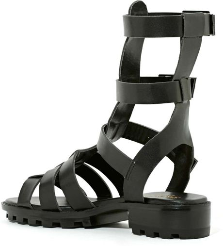 Nasty Gal Shoe Cult Joan Gladiator Sandal Black in Black | Lyst