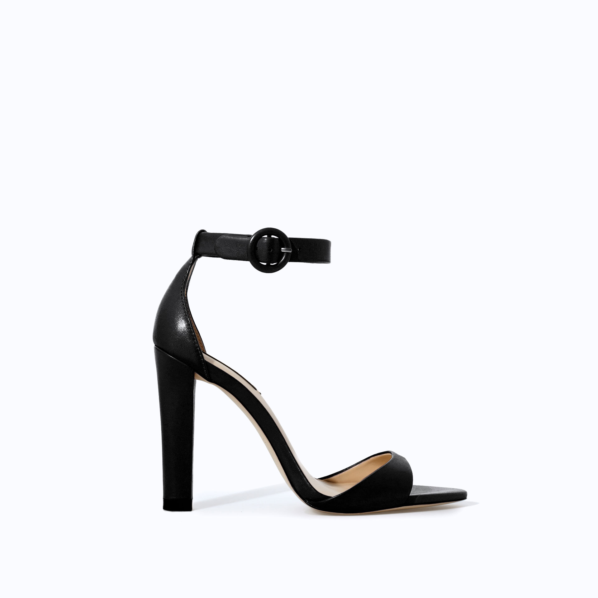zara black heel sandals
