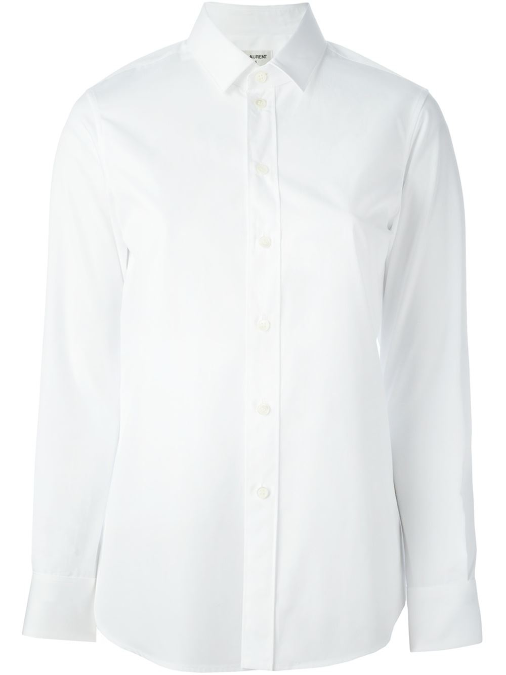 Saint laurent Classic Collar Shirt in White | Lyst