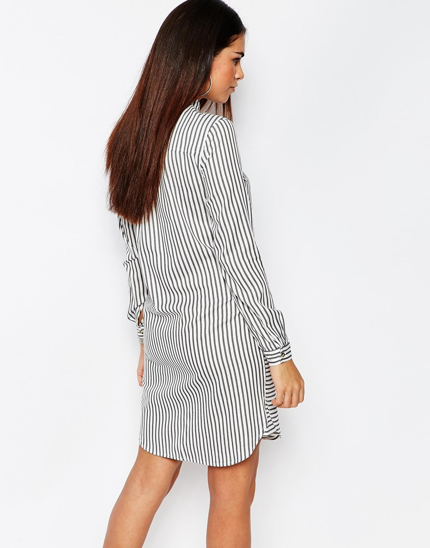 warehouse stripe shirt dress