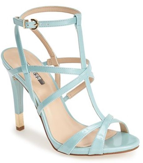 Guess 'Carnney' Strappy Sandal in Blue (turquoise)
