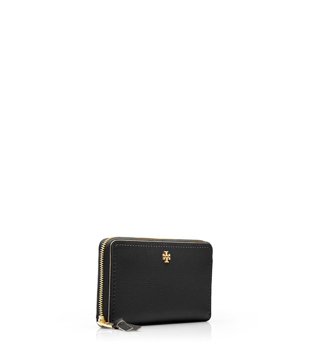 Tory Burch Emerson Zip Continental Wallet in Black | Lyst