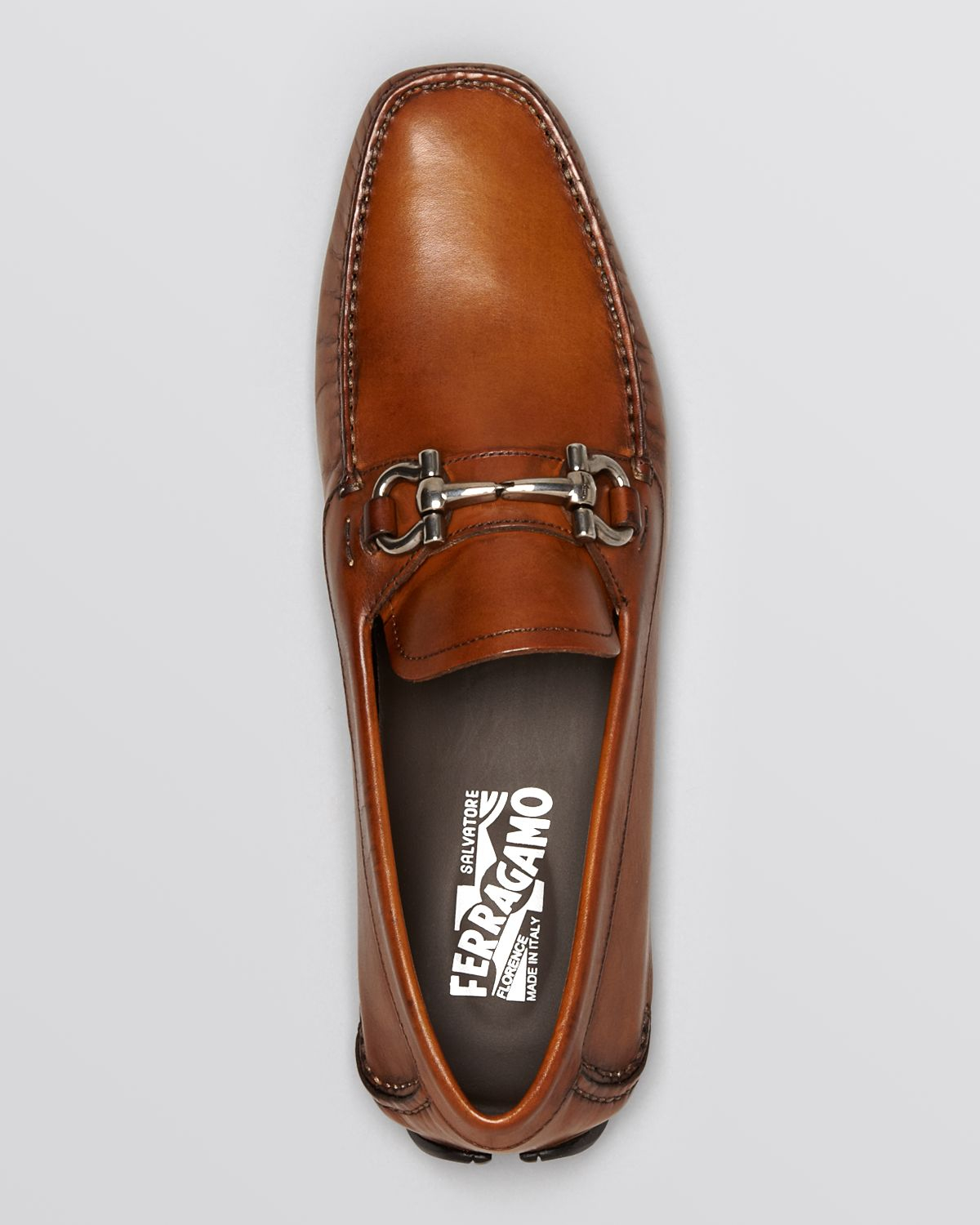 Ferragamo Parigi Leather Driving Loafers in Brown for Men | Lyst