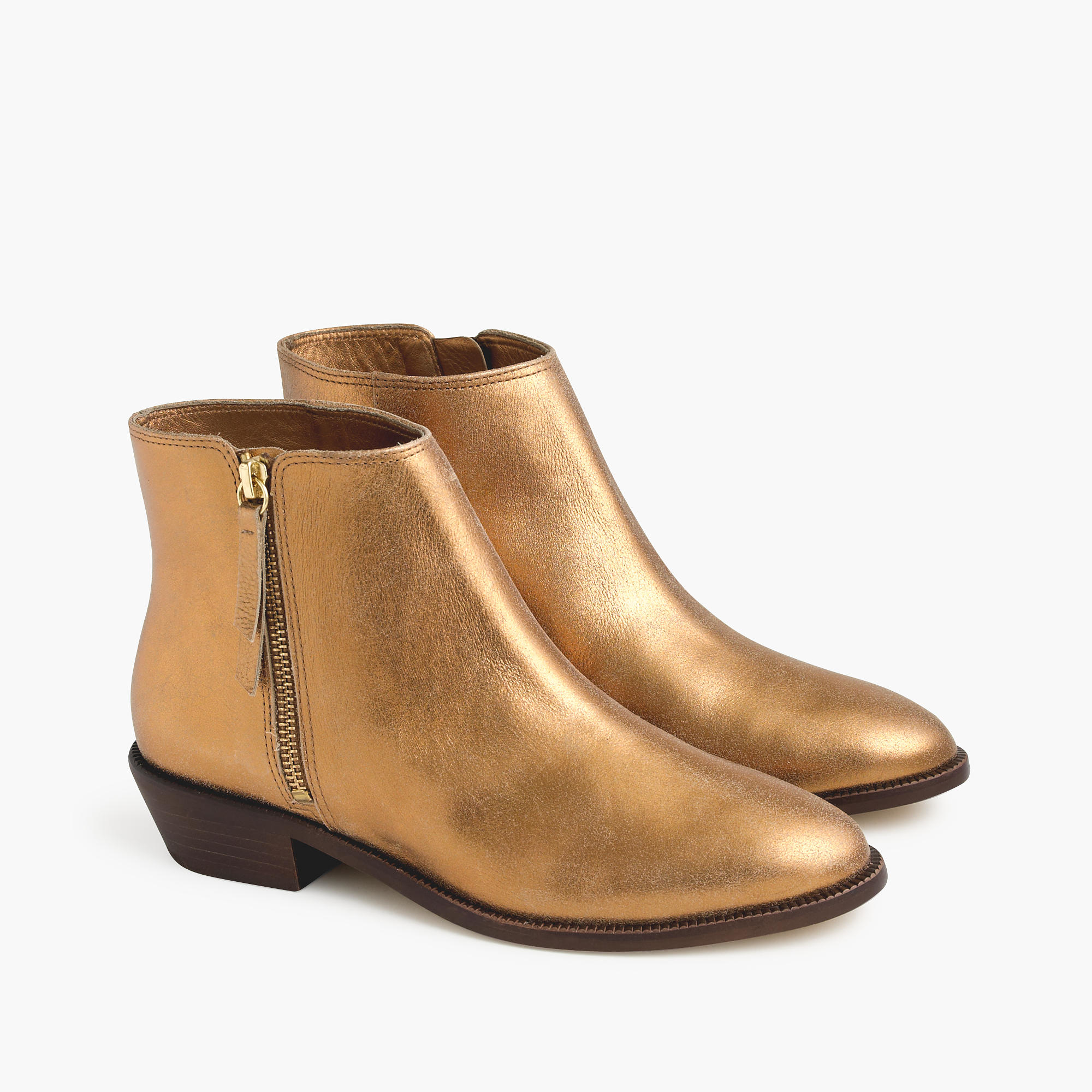 J.Crew Leather Frankie Ankle Boots In 