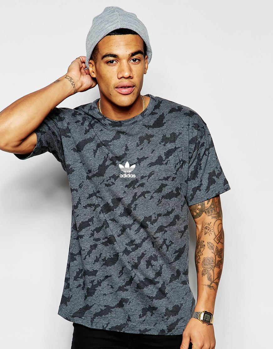  adidas  Originals Camo T  shirt  Aj7903 in Gray for Men  Lyst