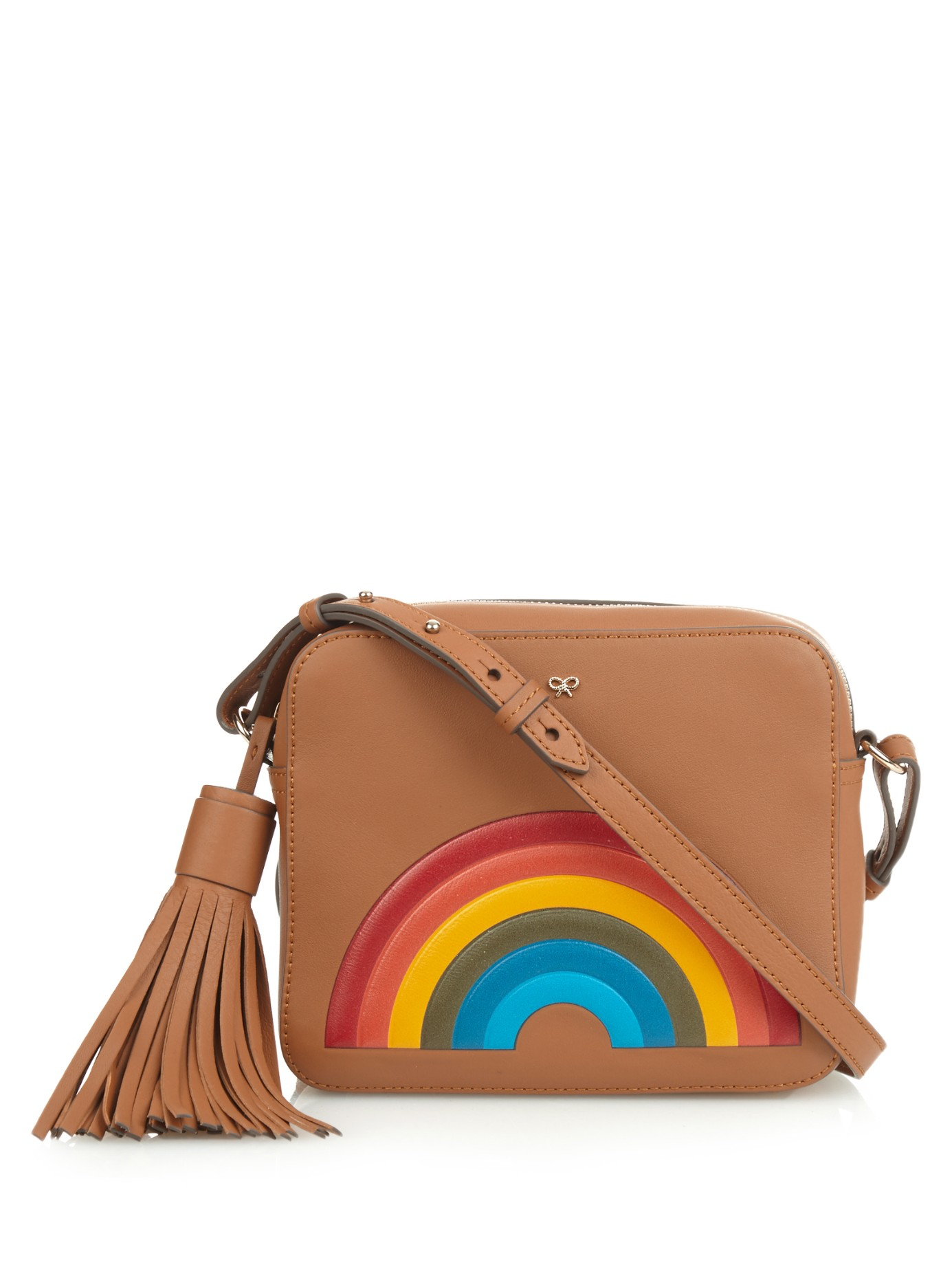 Anya Hindmarch Rainbow Leather Cross-Body Bag in Brown - Lyst