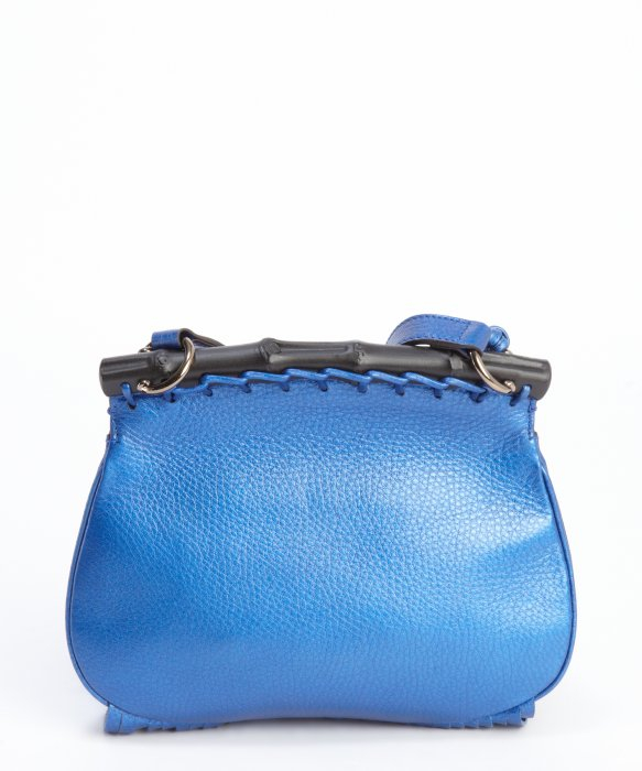 Gucci Metallic Blue Leather &#39;Nouveau Fringe&#39; Shoulder Bag in Blue | Lyst
