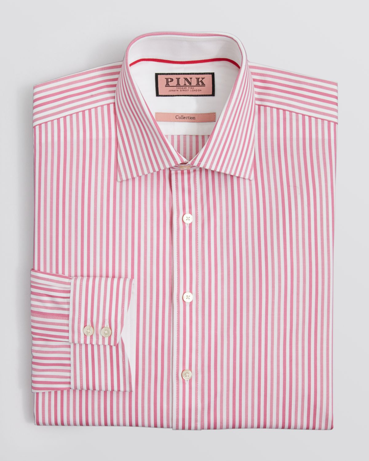 Lyst - Thomas Pink Vanguard Stripe Dress Shirt - Regular Fit in Pink ...