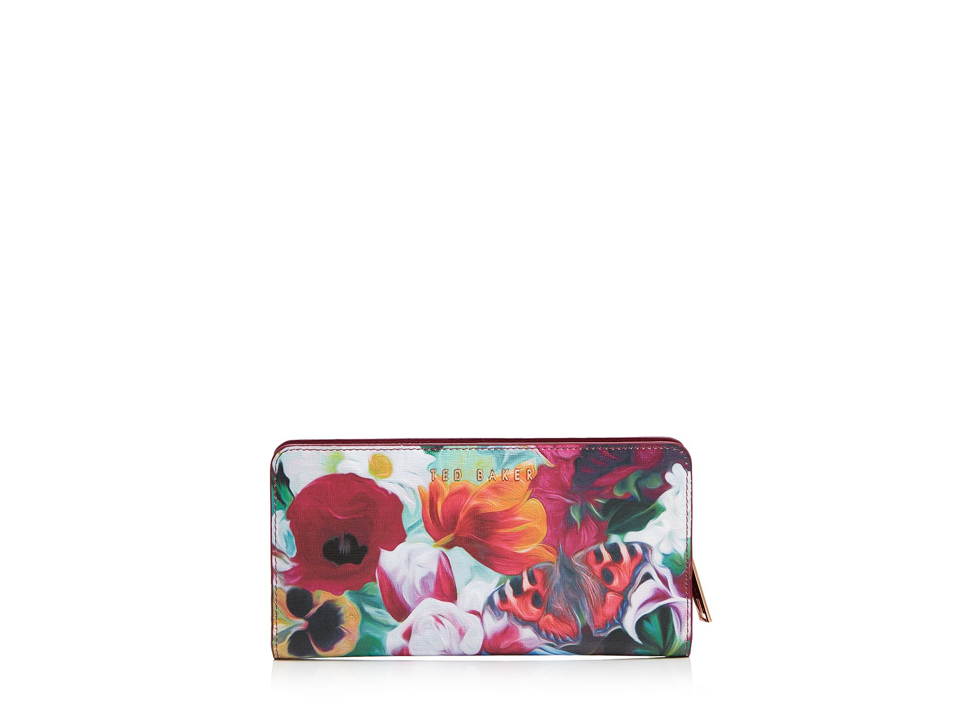 Ted Baker Floral Swirl Crosshatch Matinee Wallet Lyst