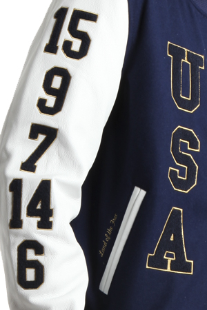 Nike Wool Dream Team Destroyer Jacket in Navy (Blue) for Men | Lyst