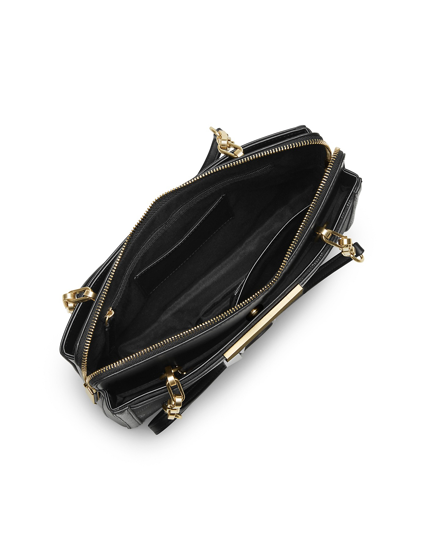 Calvin Klein White Label Addie Double Strap Chain Date Bag in Black Lyst