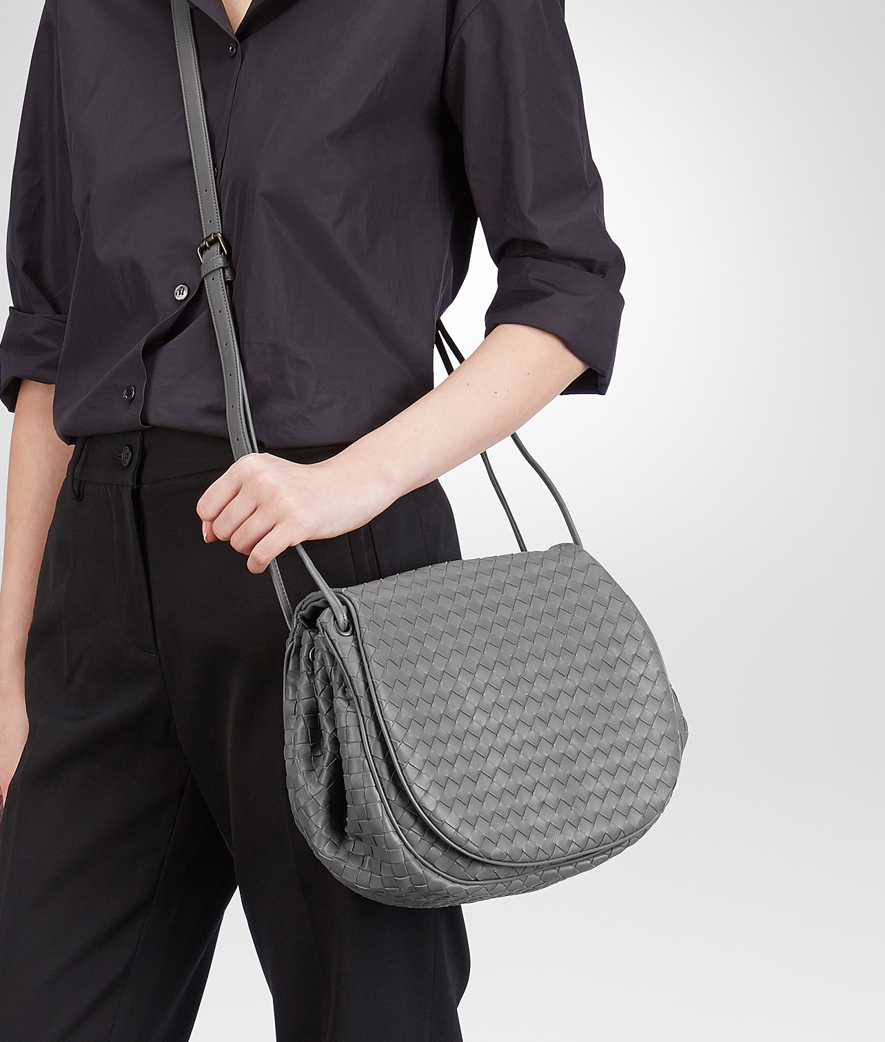 Bottega Veneta Intrecciato Nappa Messenger Bag - SeaChange