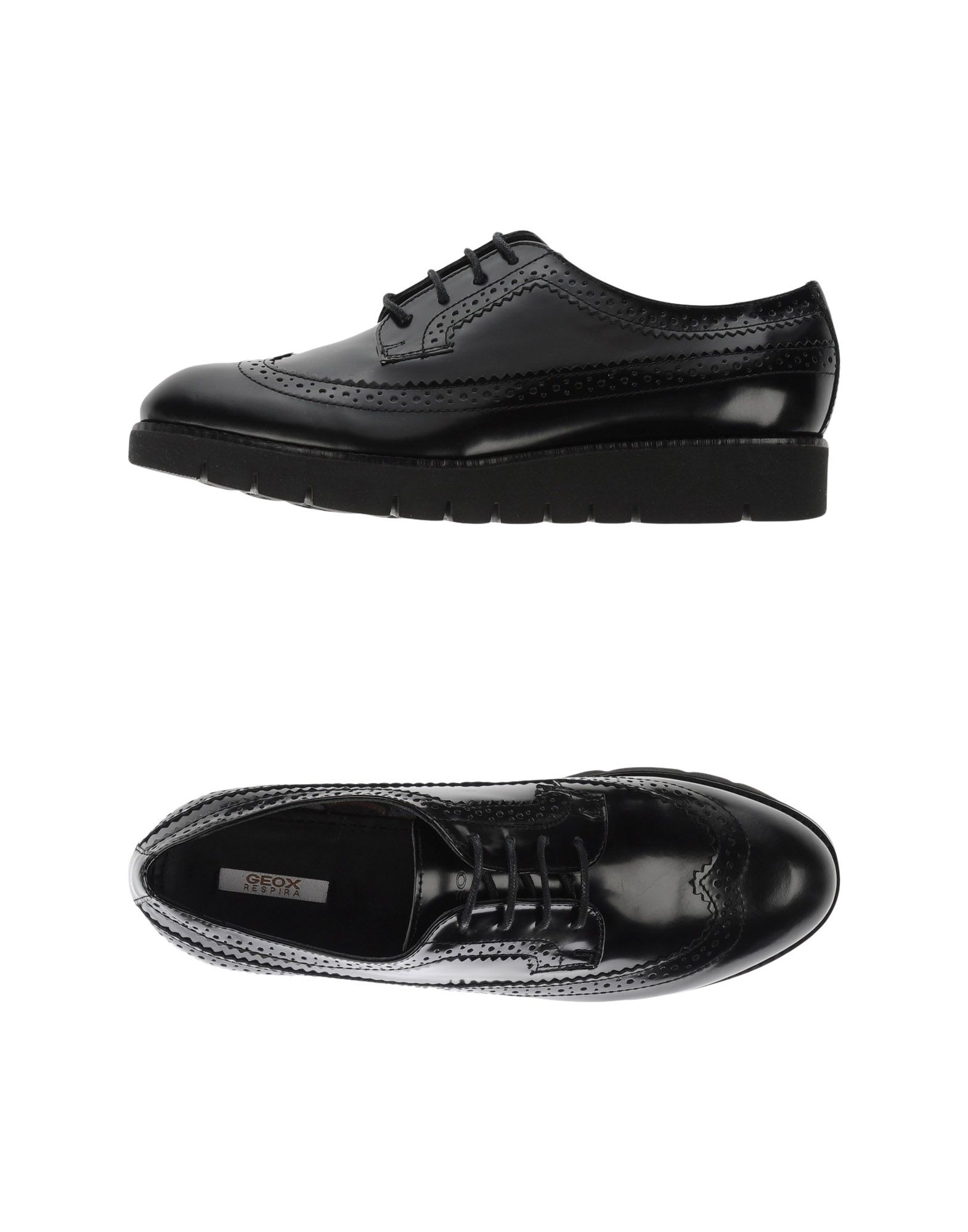 Lyst Geox Laceup Shoes in Black