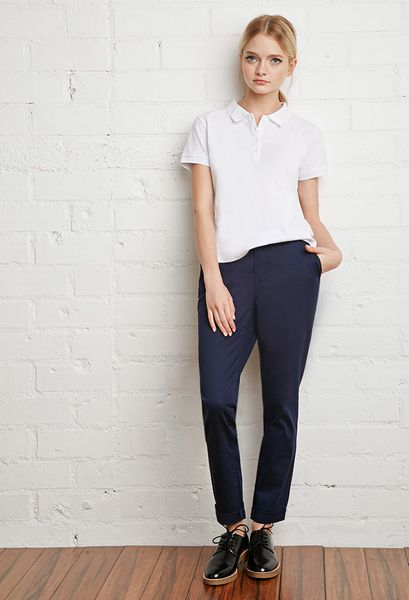 Forever 21 School Uniform Trousers in Blue (Navy)