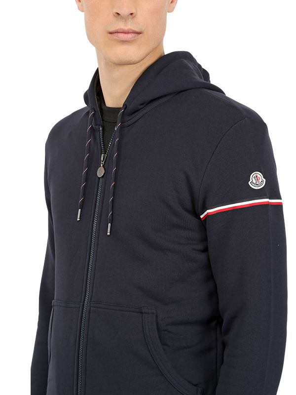 Moncler Cotton Fleece Hooded Sweater in 