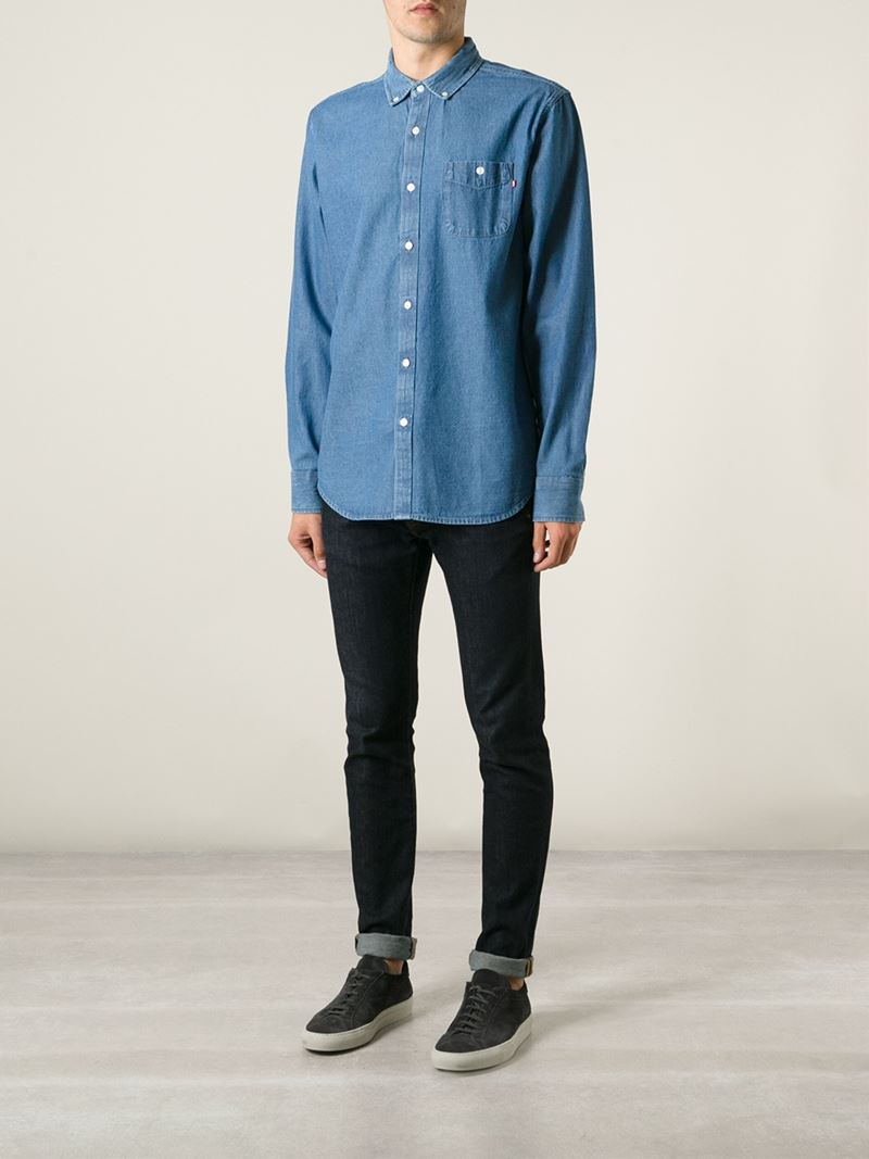 obey denim shirt