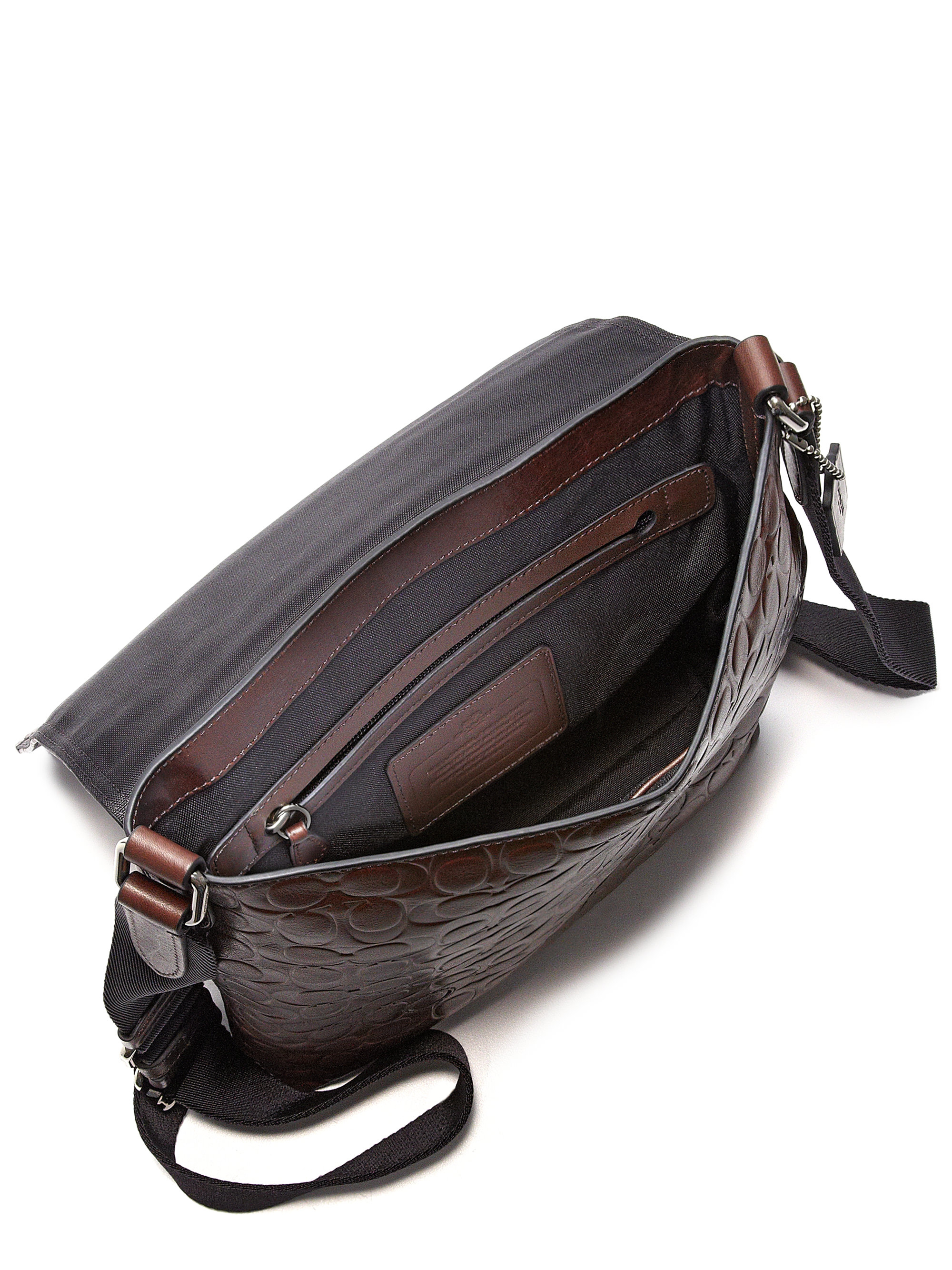 COACH Sullivan Calfskin Leather Crossbody Bag in Dark Brown (Brown) for