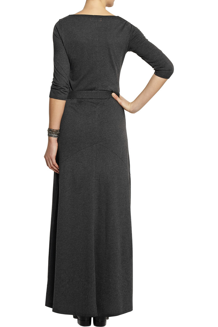 Chinti & parker Cotton And Modal-Blend Jersey Maxi Dress in Gray | Lyst