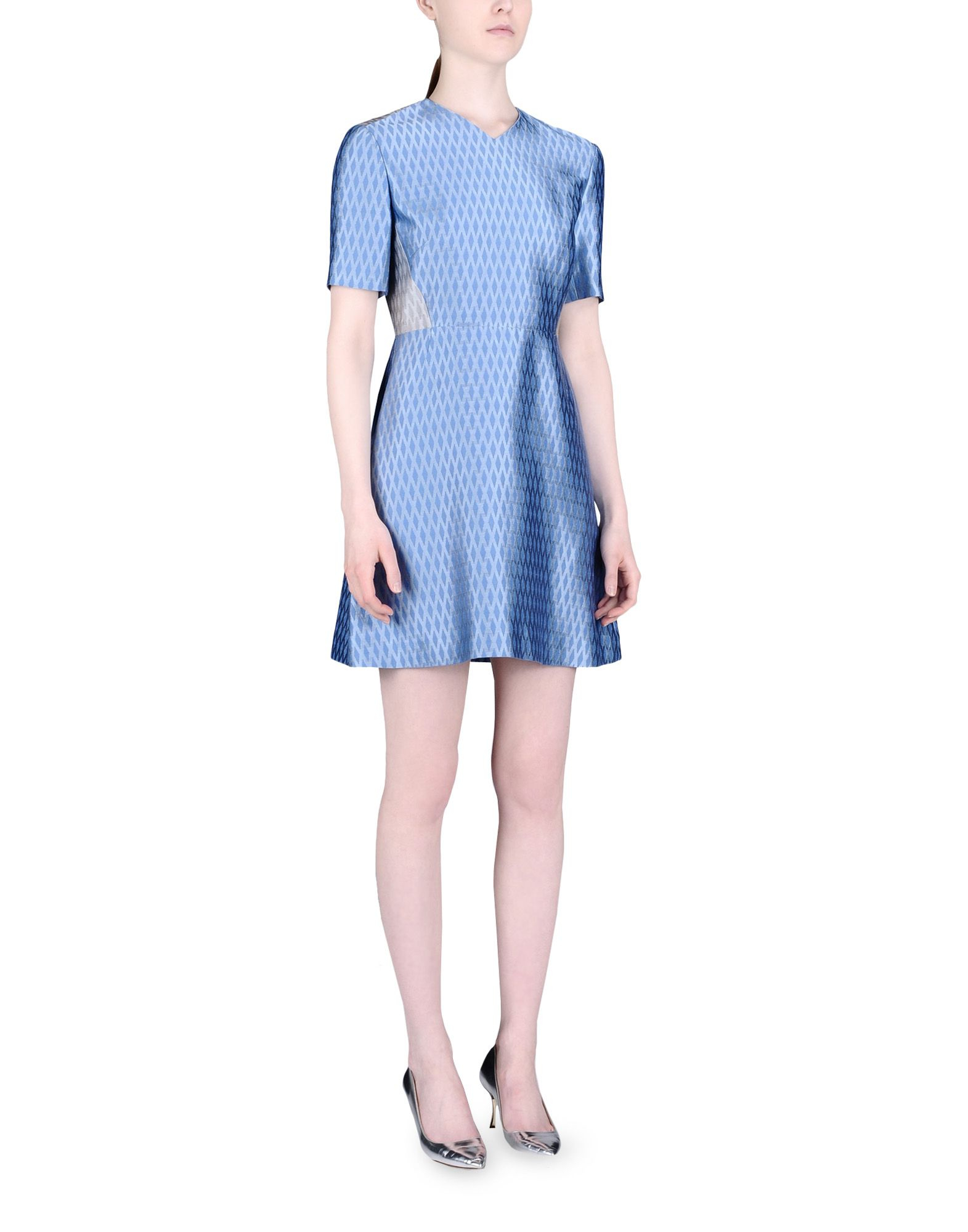 Jonathan saunders Short Dress in Blue (Pastel blue) Lyst