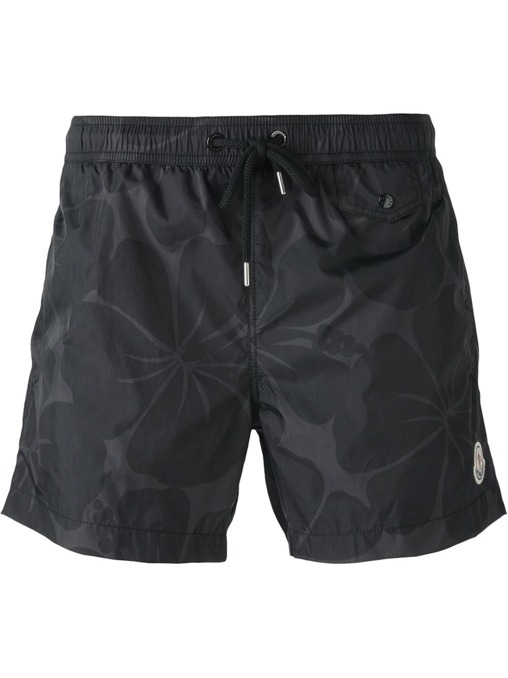 Moncler Classic Swim Shorts in Black for Men | Lyst