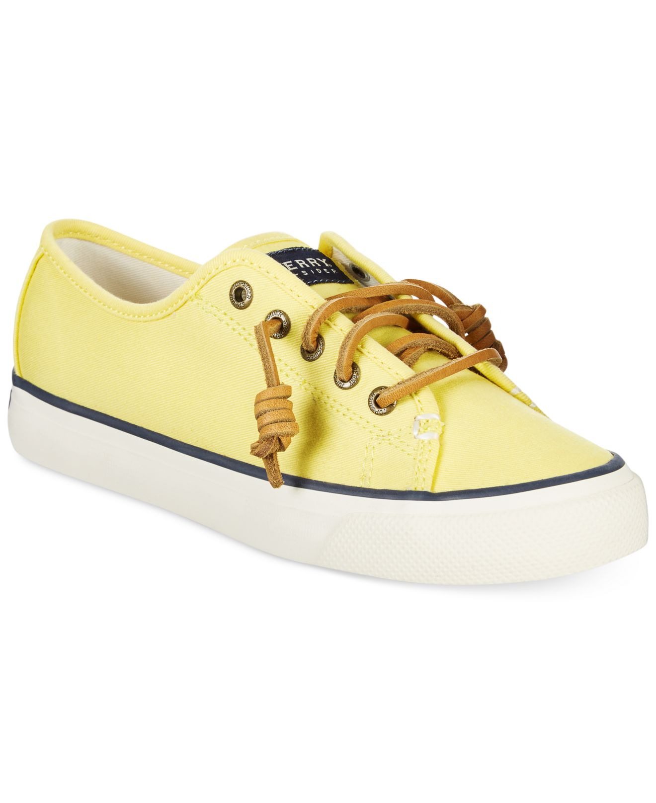 Sperry Top-Sider Sperry Women'S Seacoast Canvas Sneakers in Yellow | Lyst