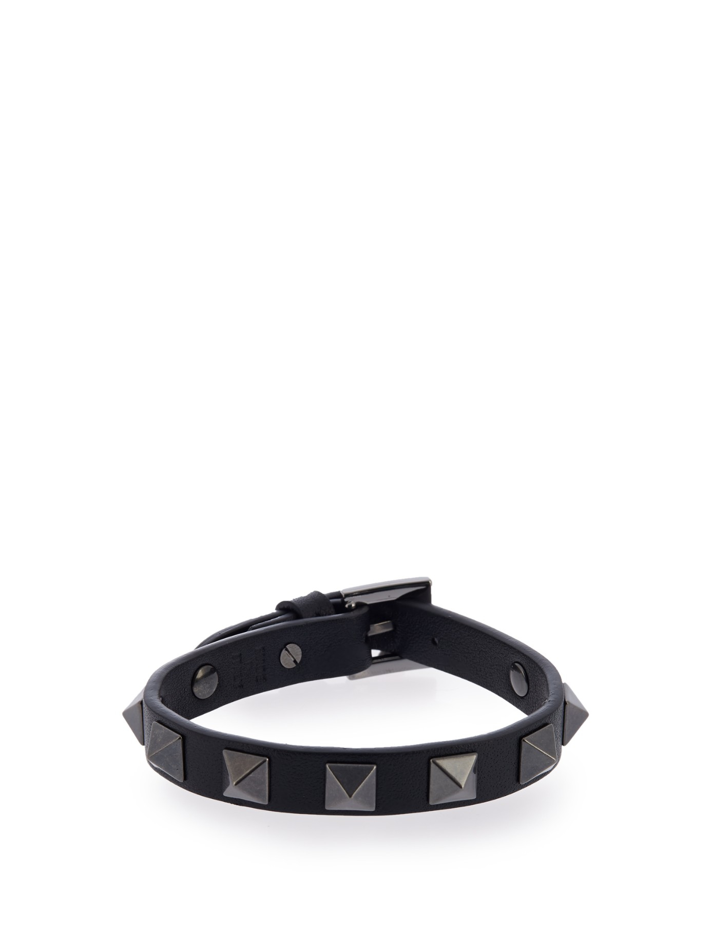 Valentino Leather Bracelet Black for Men - Lyst