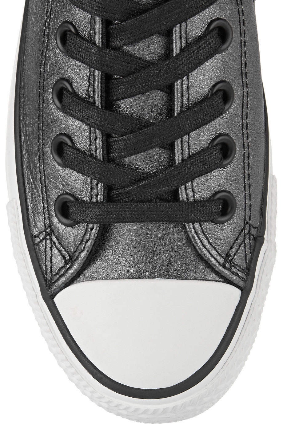 dark grey leather converse