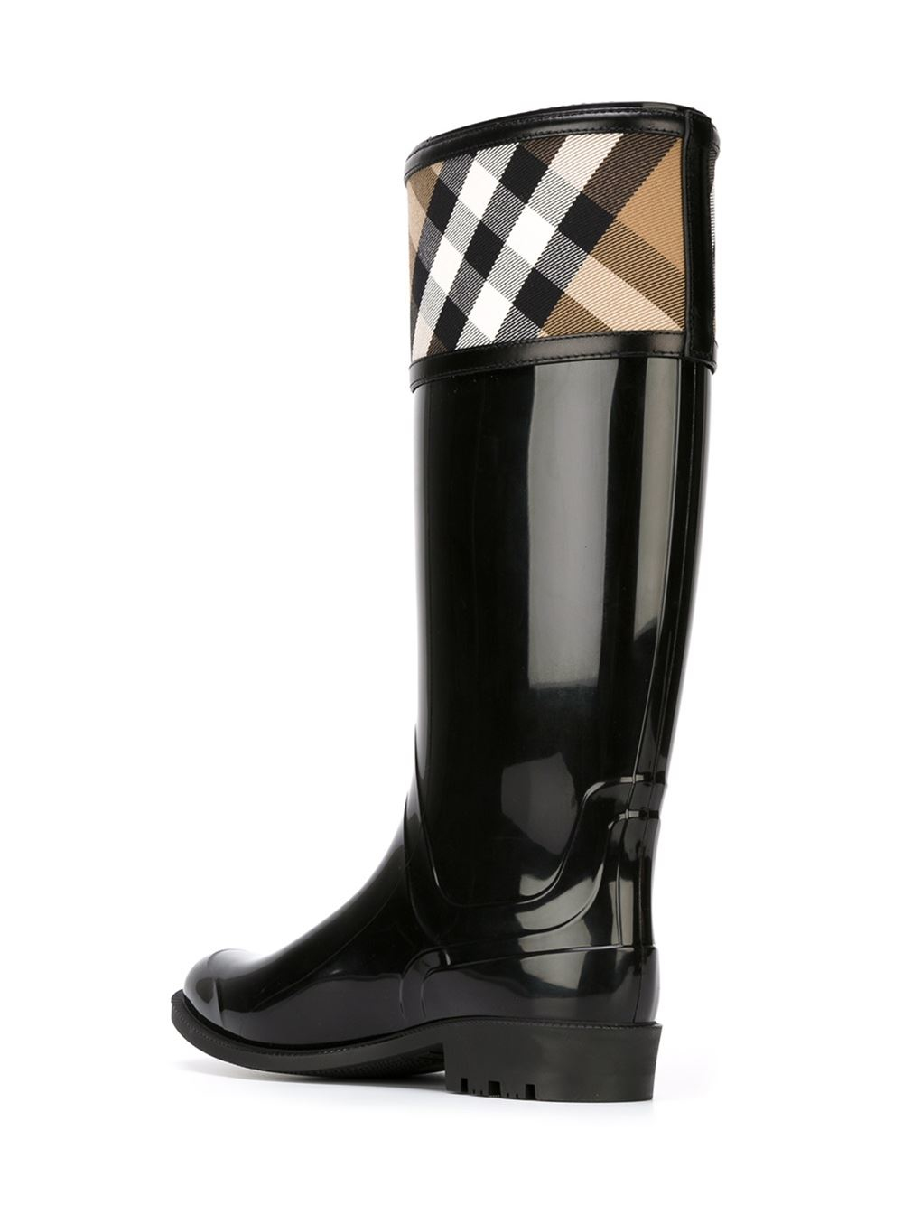 burberry boots sale burberry house check boots in black lyst burberry boots sale burberry house check boots in black lyst