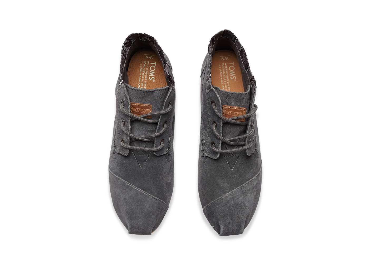 TOMS Dark Grey Trim Suede Women's Boots in Gray - Lyst