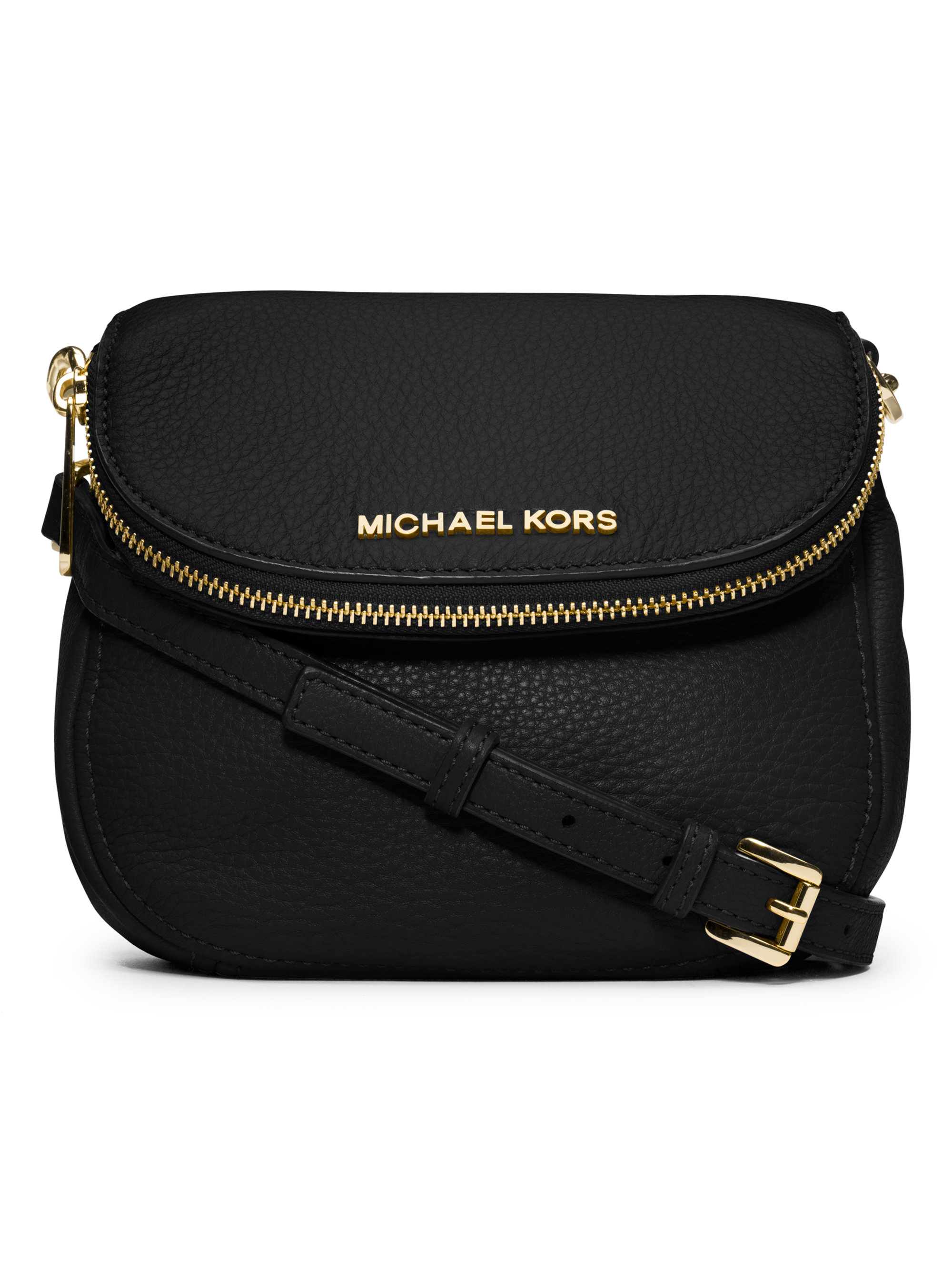 MICHAEL Michael Kors Bedford Small Leather Crossbody Bag in Black - Lyst