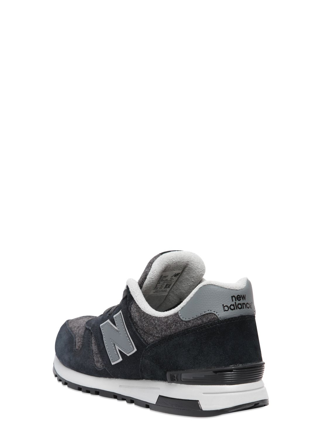 New Balance 565 Suede \u0026 Wool Felt Sneakers in Grey/Navy (Gray) - Lyst