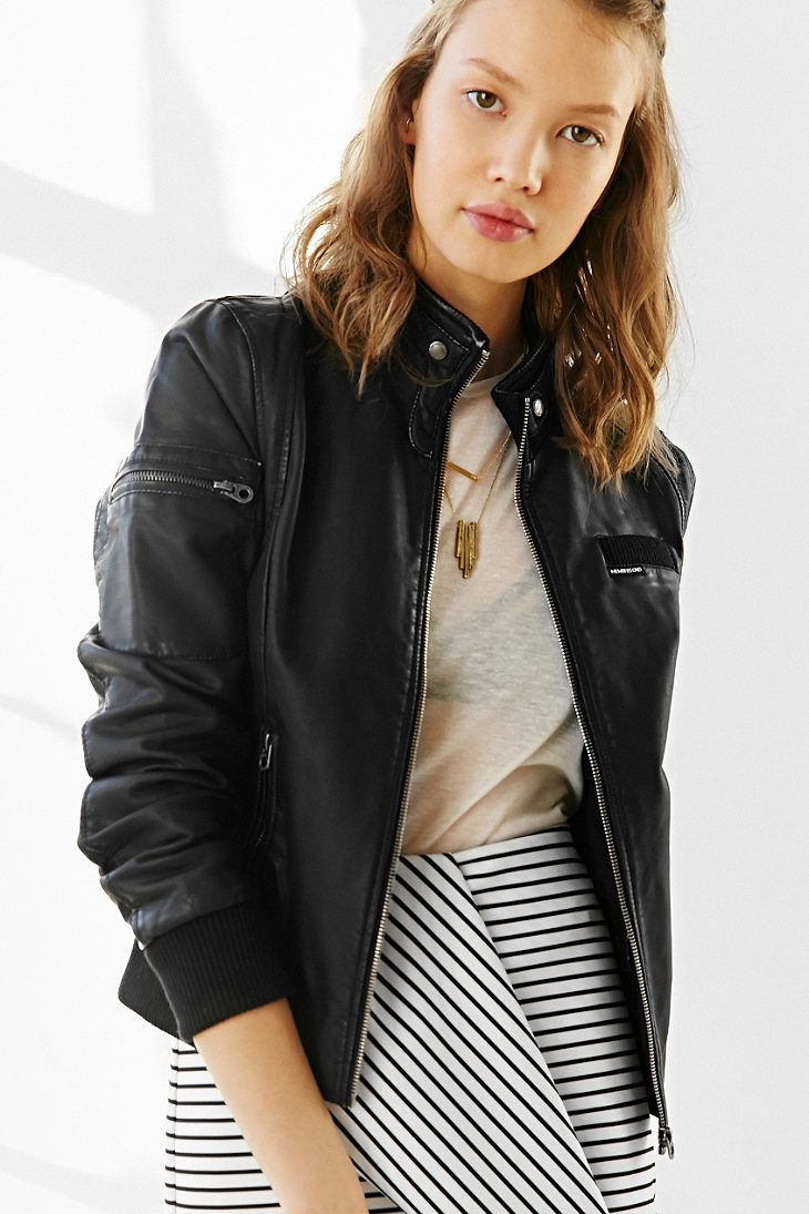 members only vegan leather jacket