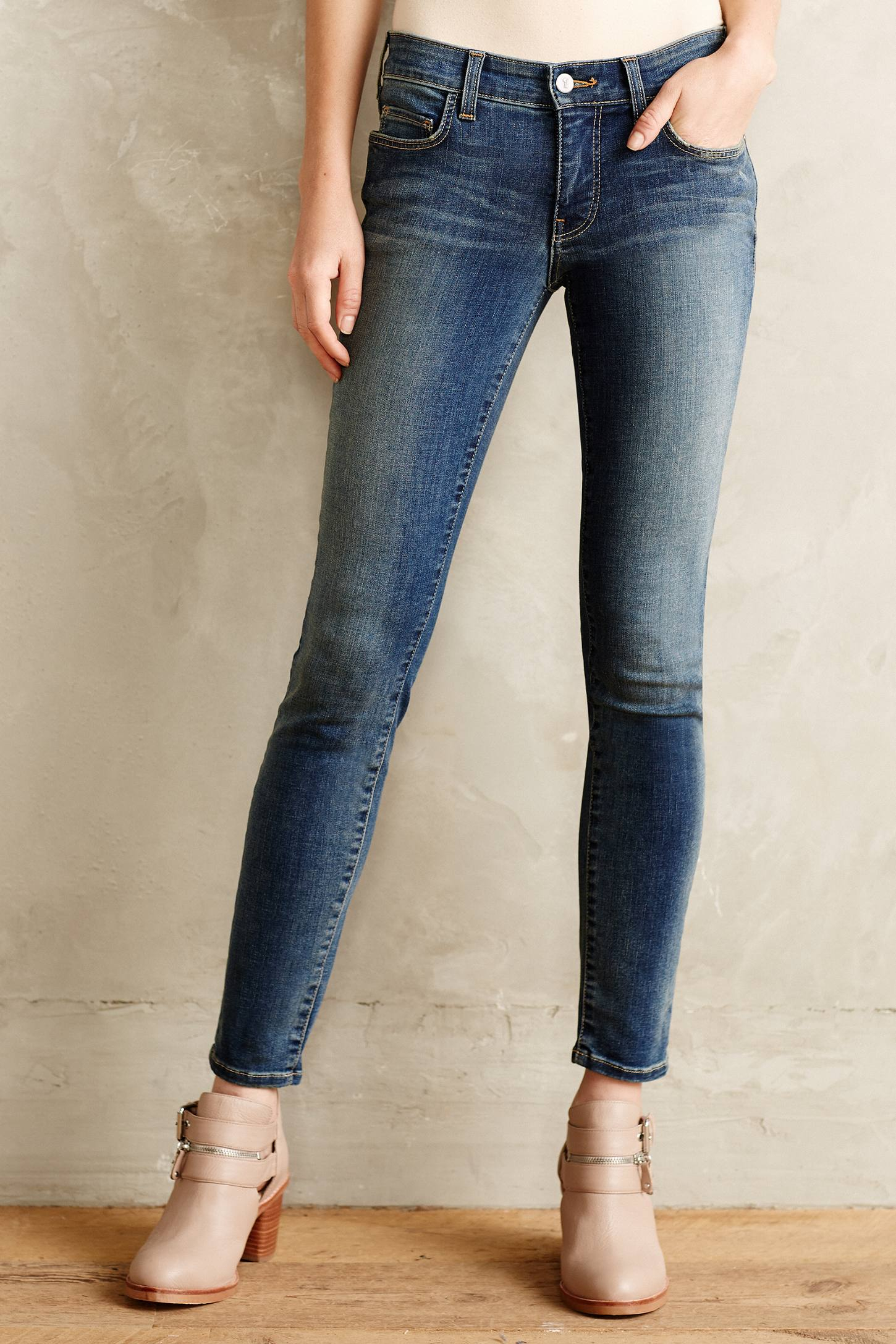 Pilcro Serif Mid-Rise Jeans in Blue (TINTED DENIM) | Lyst