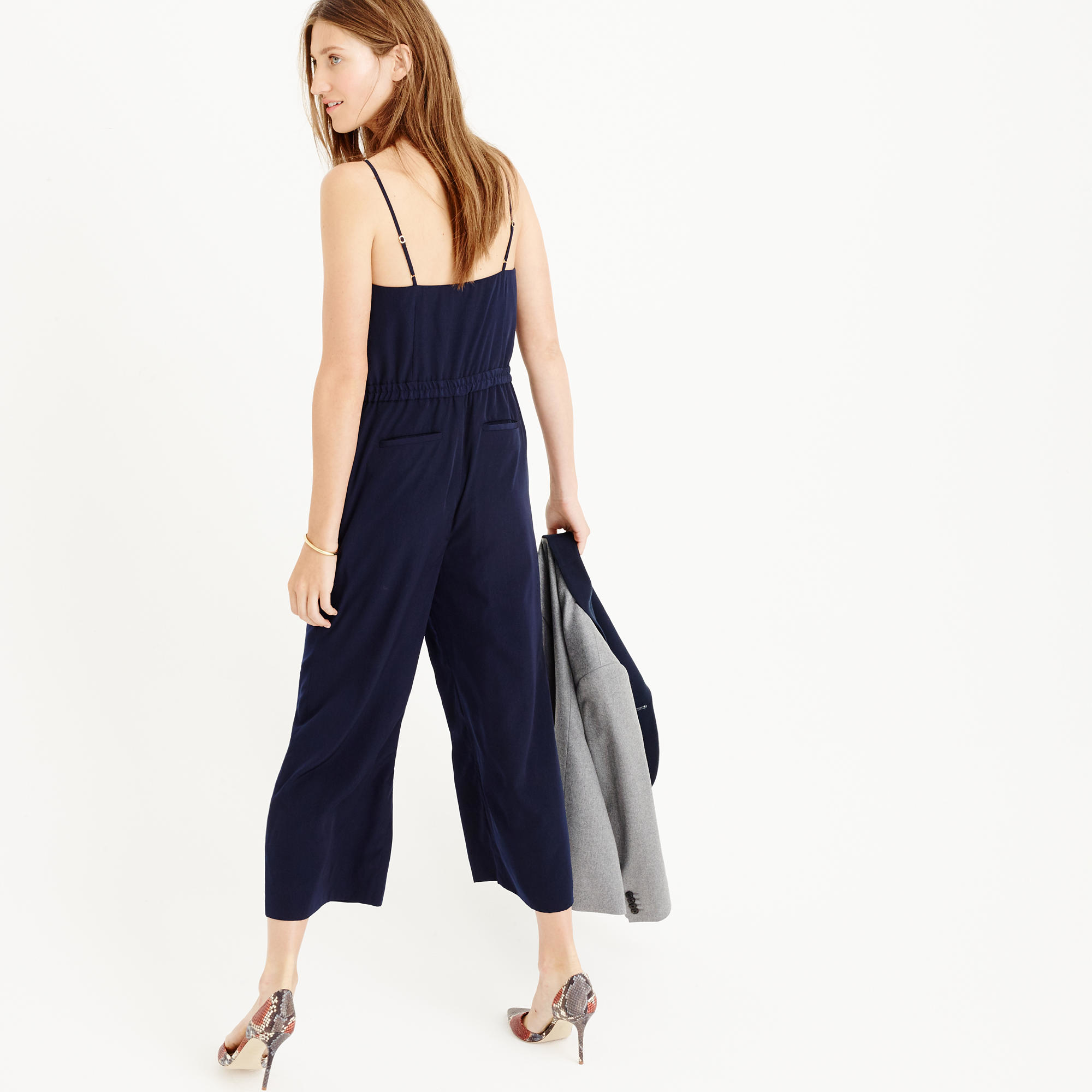 j crew navy jumpsuit