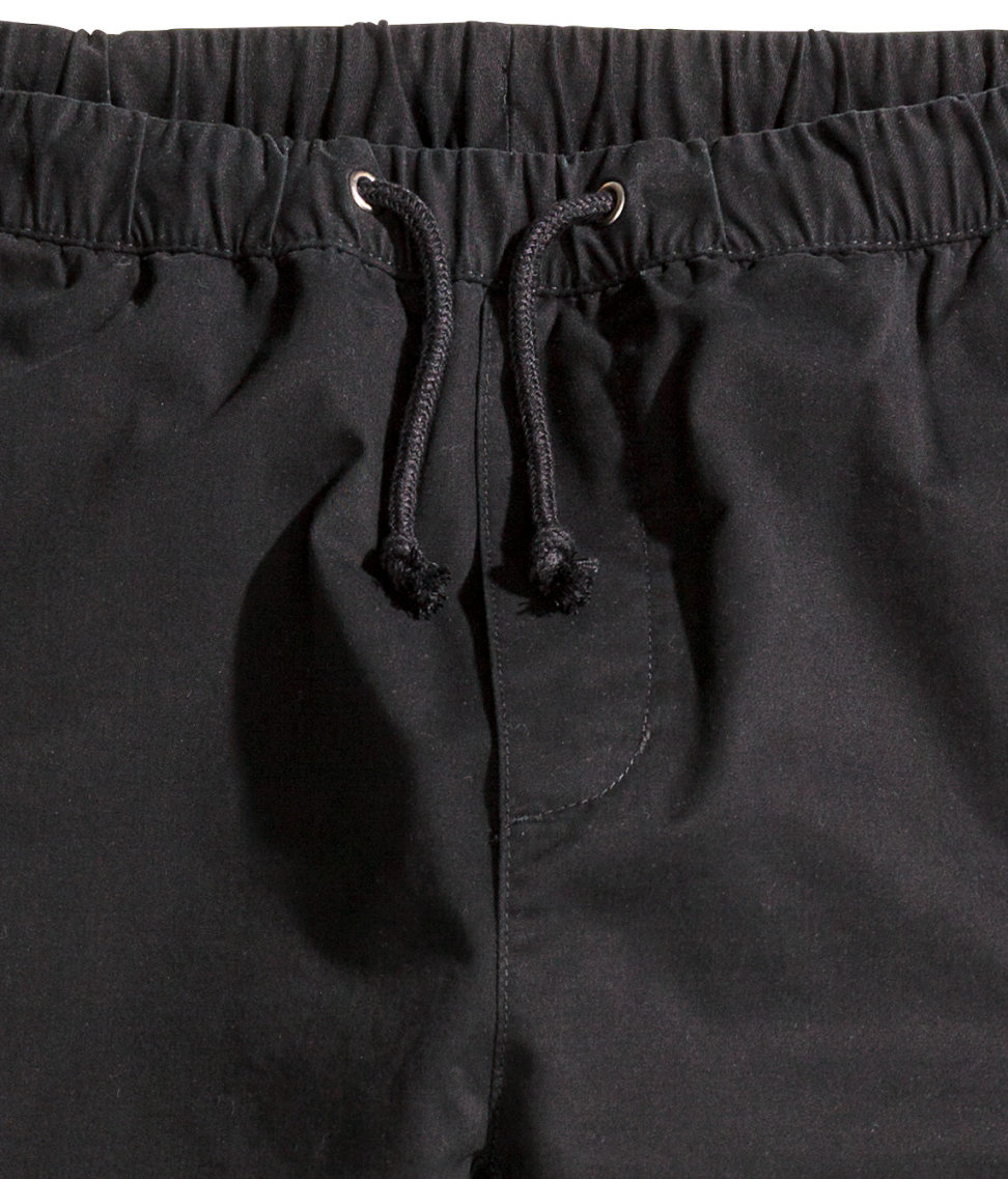 black twill joggers mens