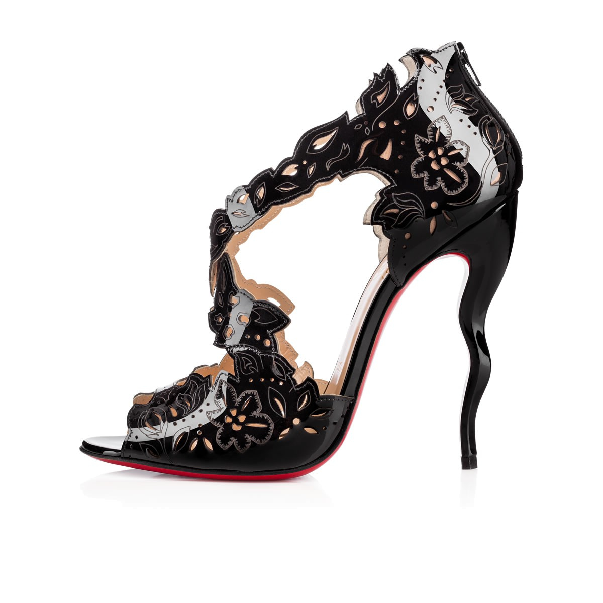 christian louboutin newton 70 cutout leather pumps - Bavilon Salon