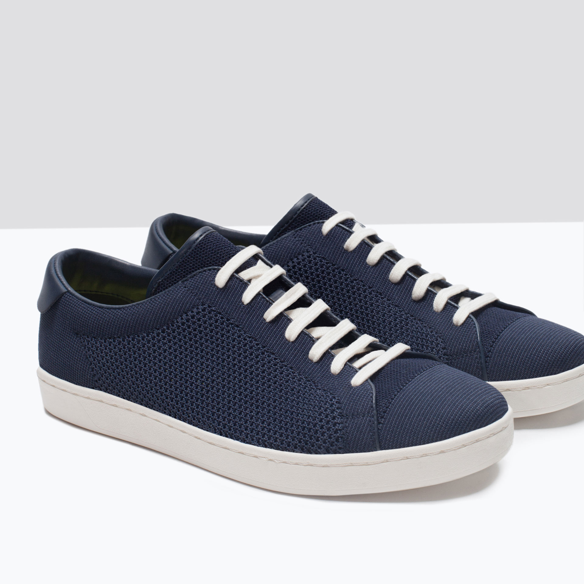 Zara Interwoven Sneakers in Blue for Men (Navy blue) | Lyst