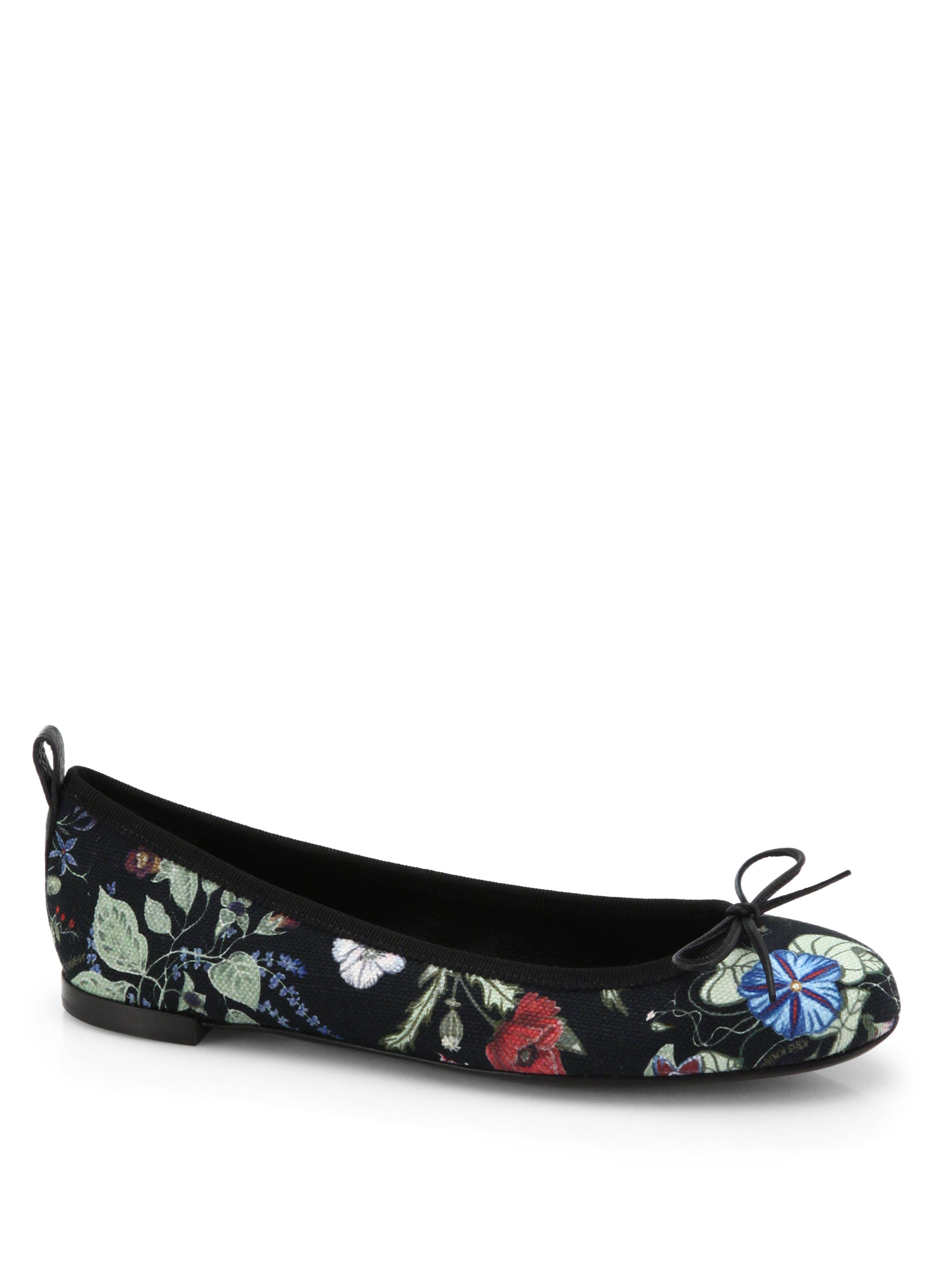 gucci floral flats