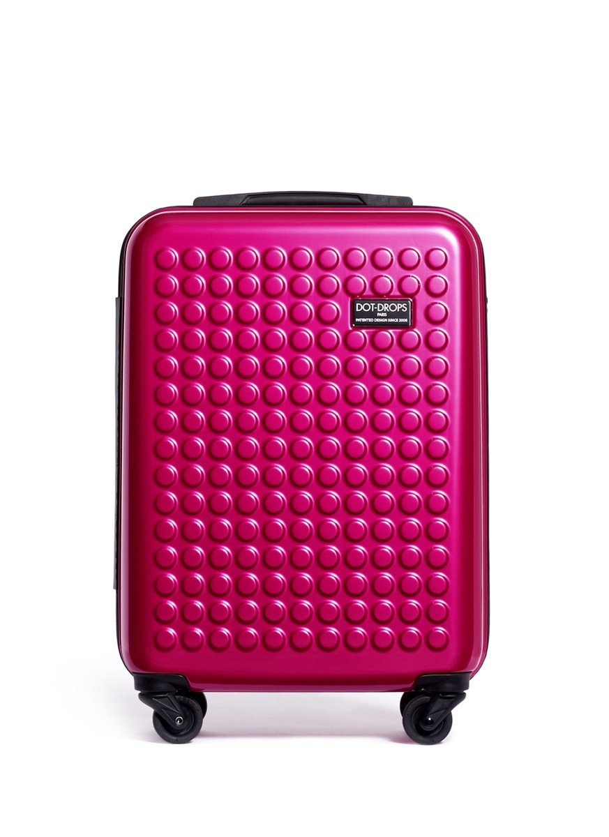 metallic pink suitcase