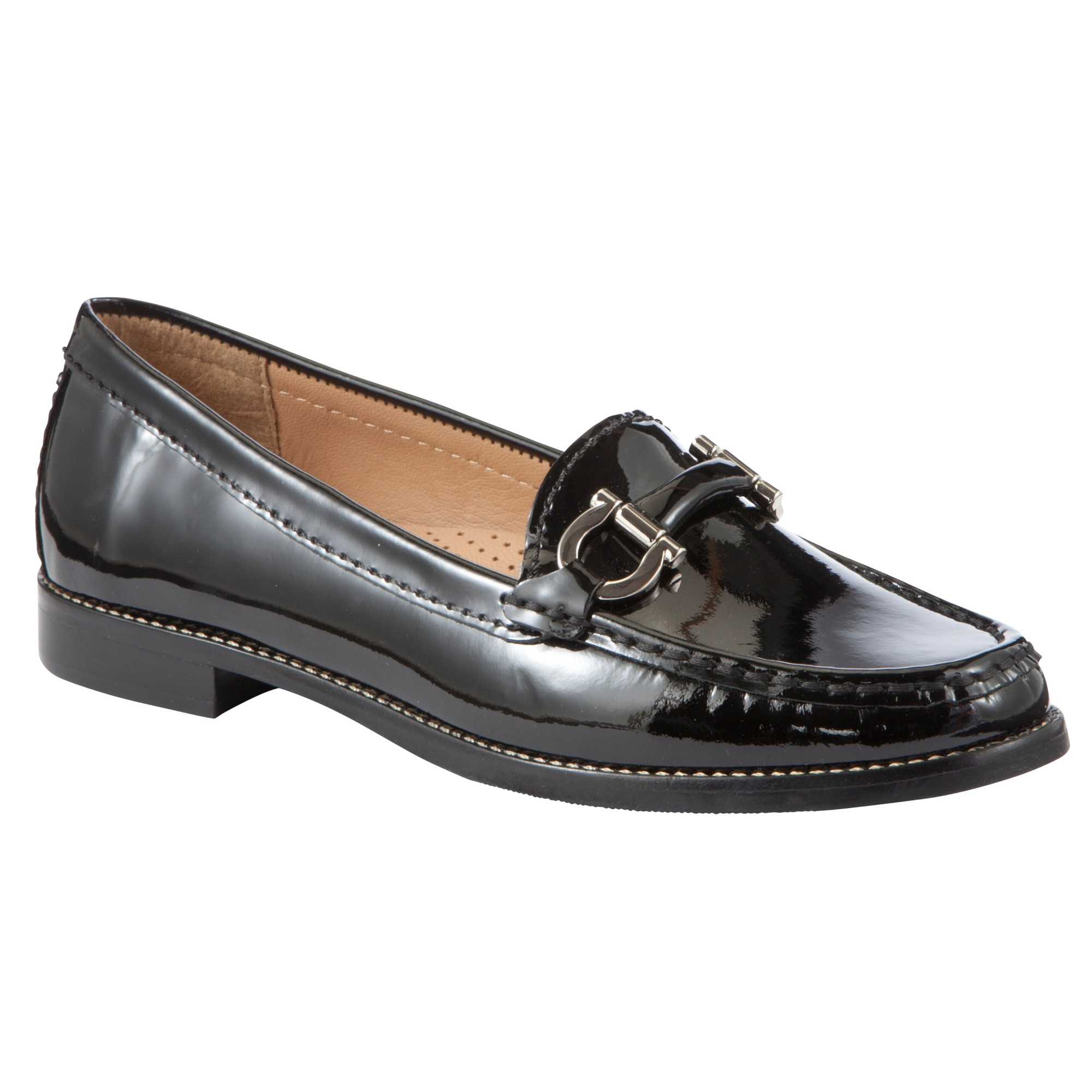 John Lewis Essen Patent Leather Horsebit Moccasin Loafers in Black | Lyst