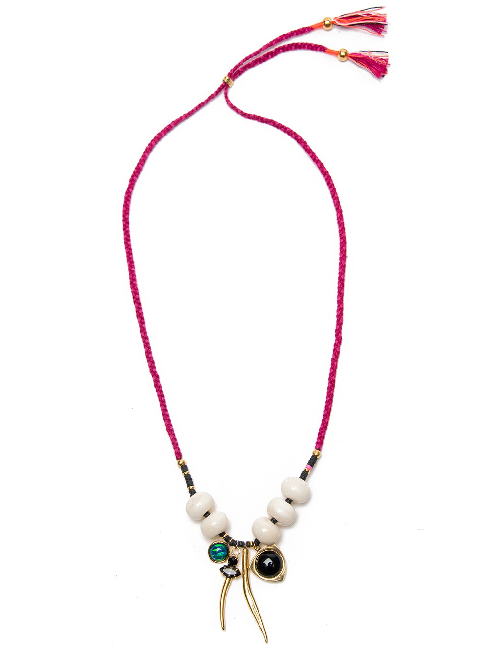 Lizzie Fortunato Jewels Amulet Horn Necklace in Pink (pink & purple) | Lyst